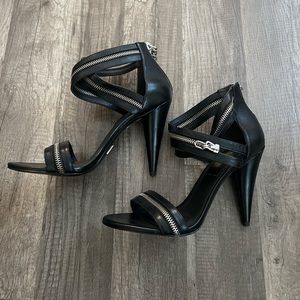 Michael Kors zipper strap stiletto heel